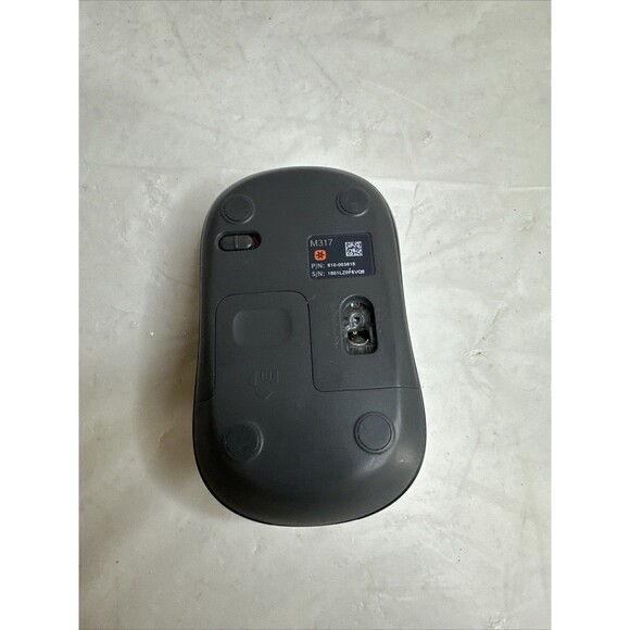 Logitech M317 Wireless Mouse, 2.4 GHz with USB Receiver, Light Steel - Picture 3 of 6